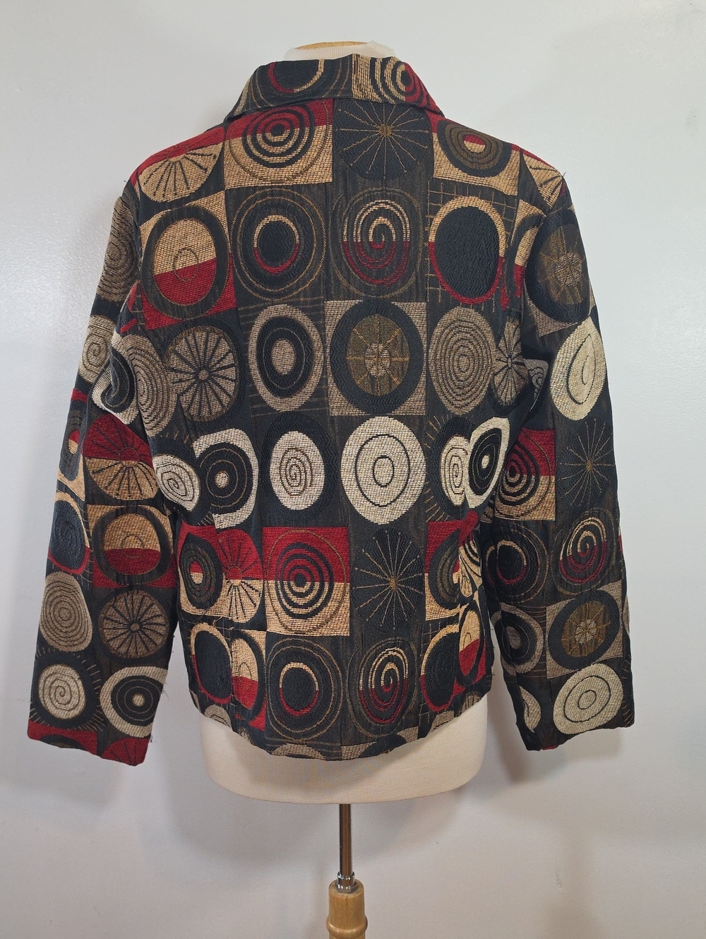 Christopher & Banks Geometric Patterned Zip Front  Jacket XLarge - Picture 6 of 12